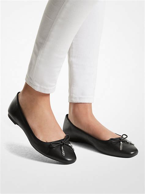 nori metal leather ballet flat.